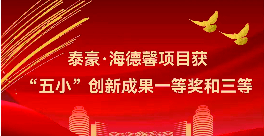 小創(chuàng)新  大收獲  泰豪·海德馨項目榮獲2023年“五小”創(chuàng)新成果一等獎和三等獎